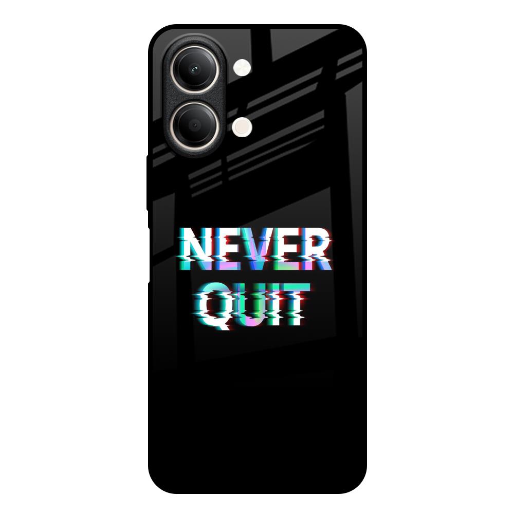 Never Quit Vivo Y21 5G Glass Back Cover Online