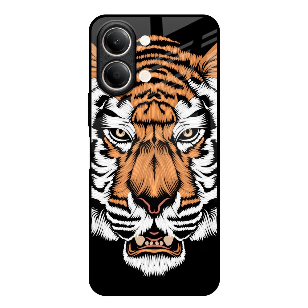 Angry Tiger Vivo Y21 5G Glass Back Cover Online
