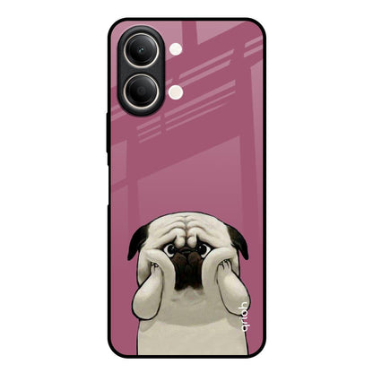Funny Pug Face Vivo Y21 5G Glass Back Cover Online