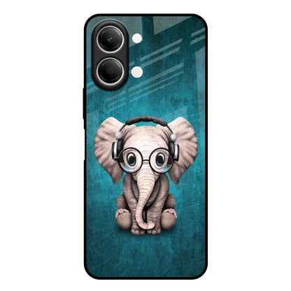 Adorable Baby Elephant Vivo Y21 5G Glass Back Cover Online