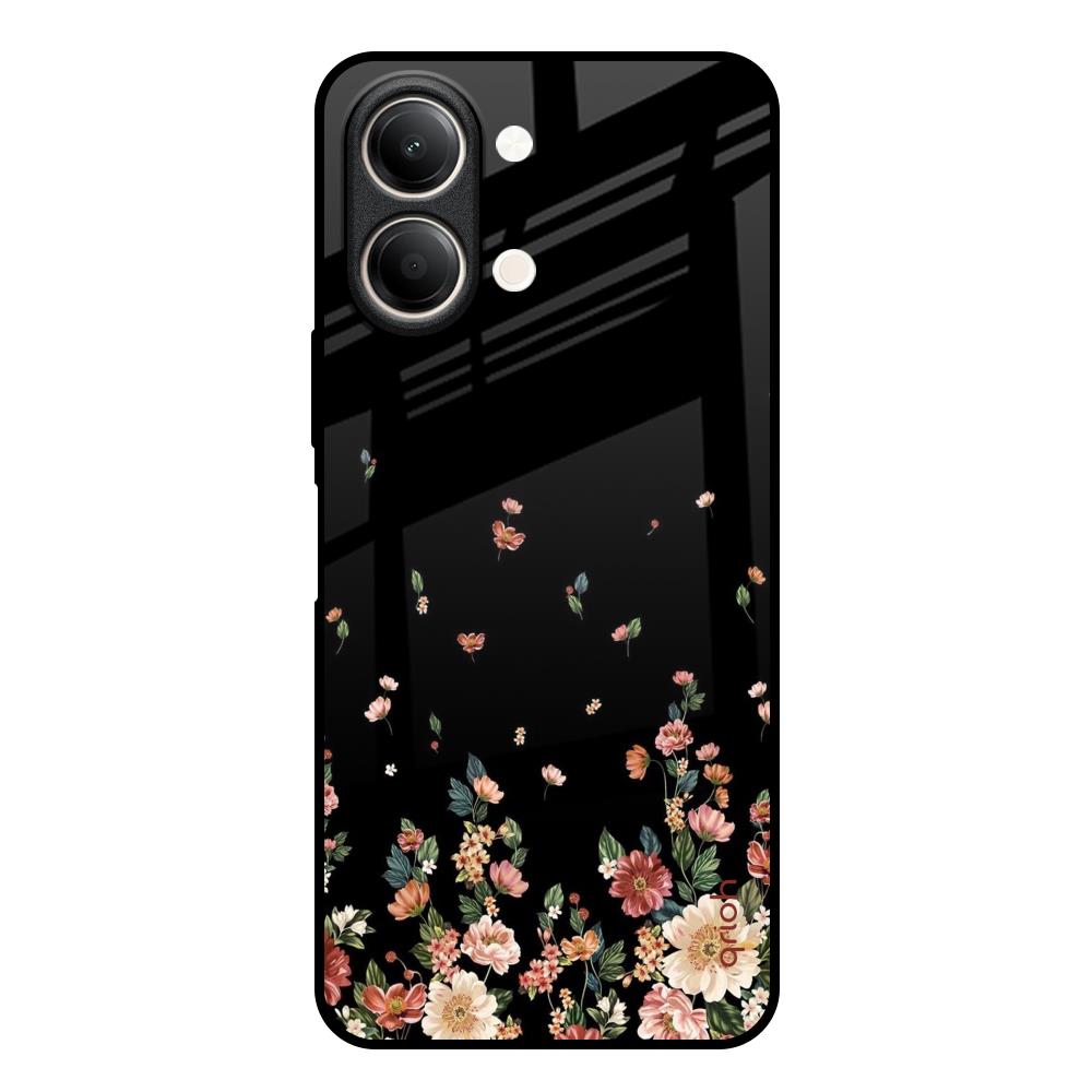 Floating Floral Print Vivo Y21 5G Glass Back Cover Online