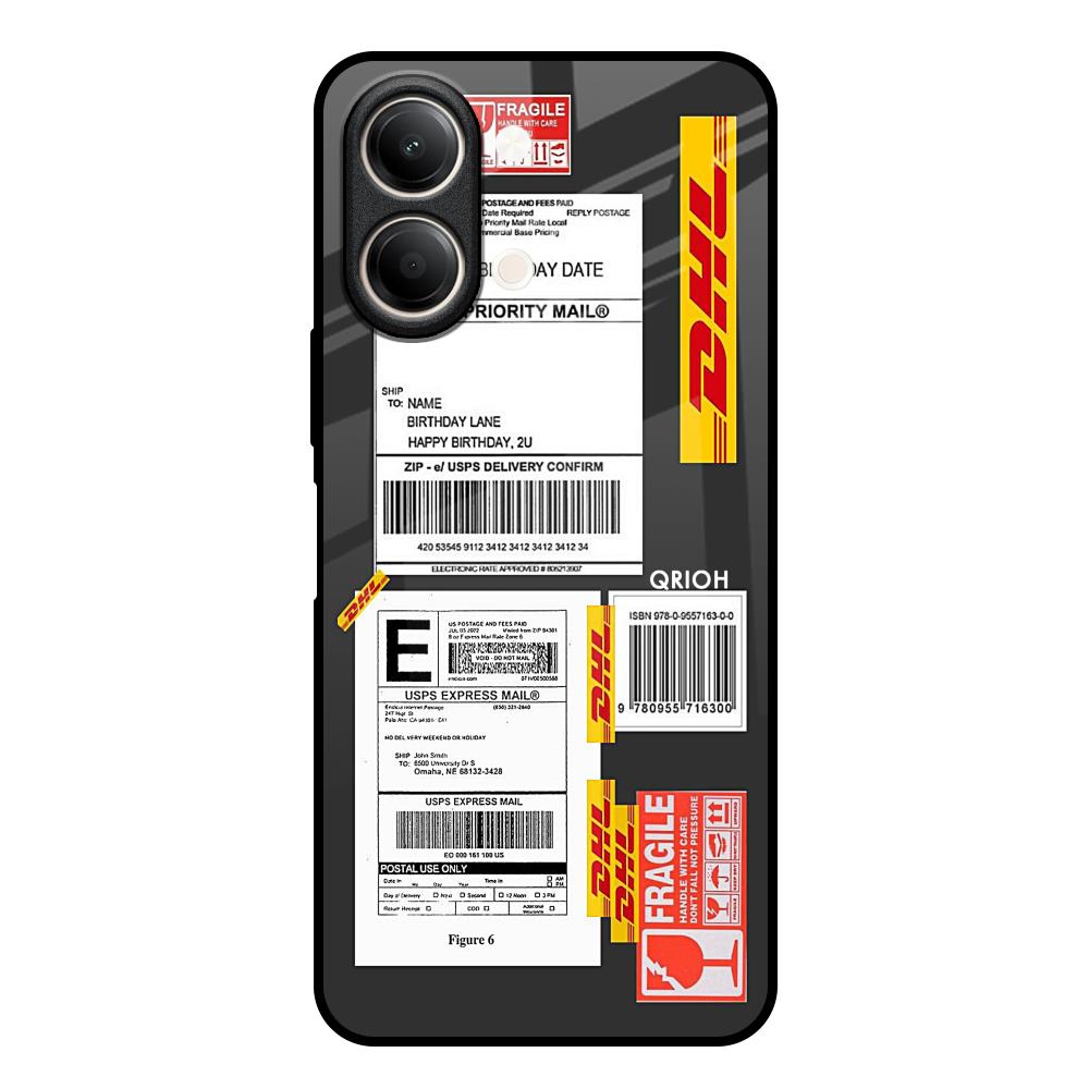 Cool Barcode Label Vivo Y21 5G Glass Back Cover Online