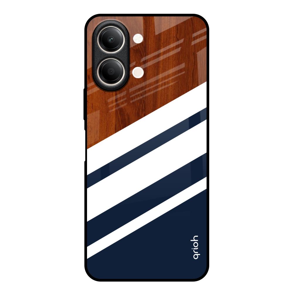 Bold Stripes Vivo Y21 5G Glass Back Cover Online