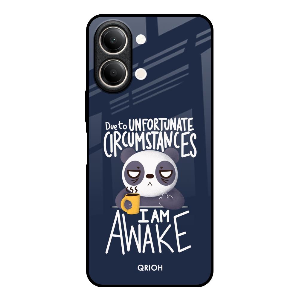 Struggling Panda Vivo Y21 5G Glass Back Cover Online