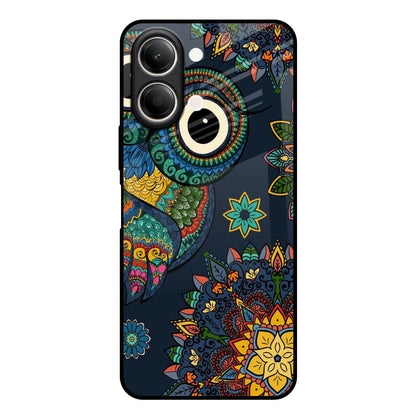 Owl Art Vivo Y21 5G Glass Back Cover Online