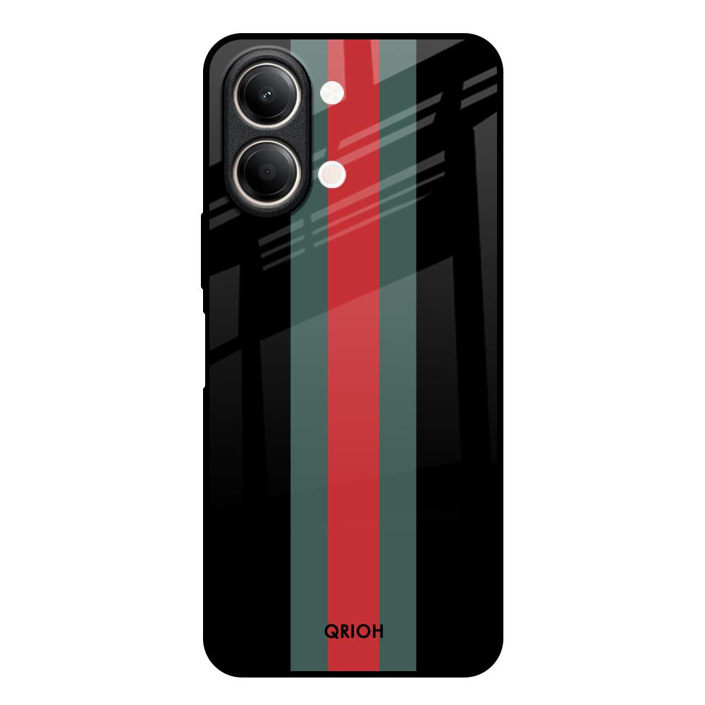 Vertical Stripes Vivo Y21 5G Glass Back Cover Online