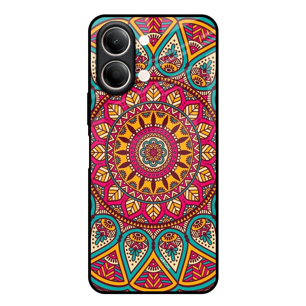 Elegant Mandala Vivo Y21 5G Glass Back Cover Online