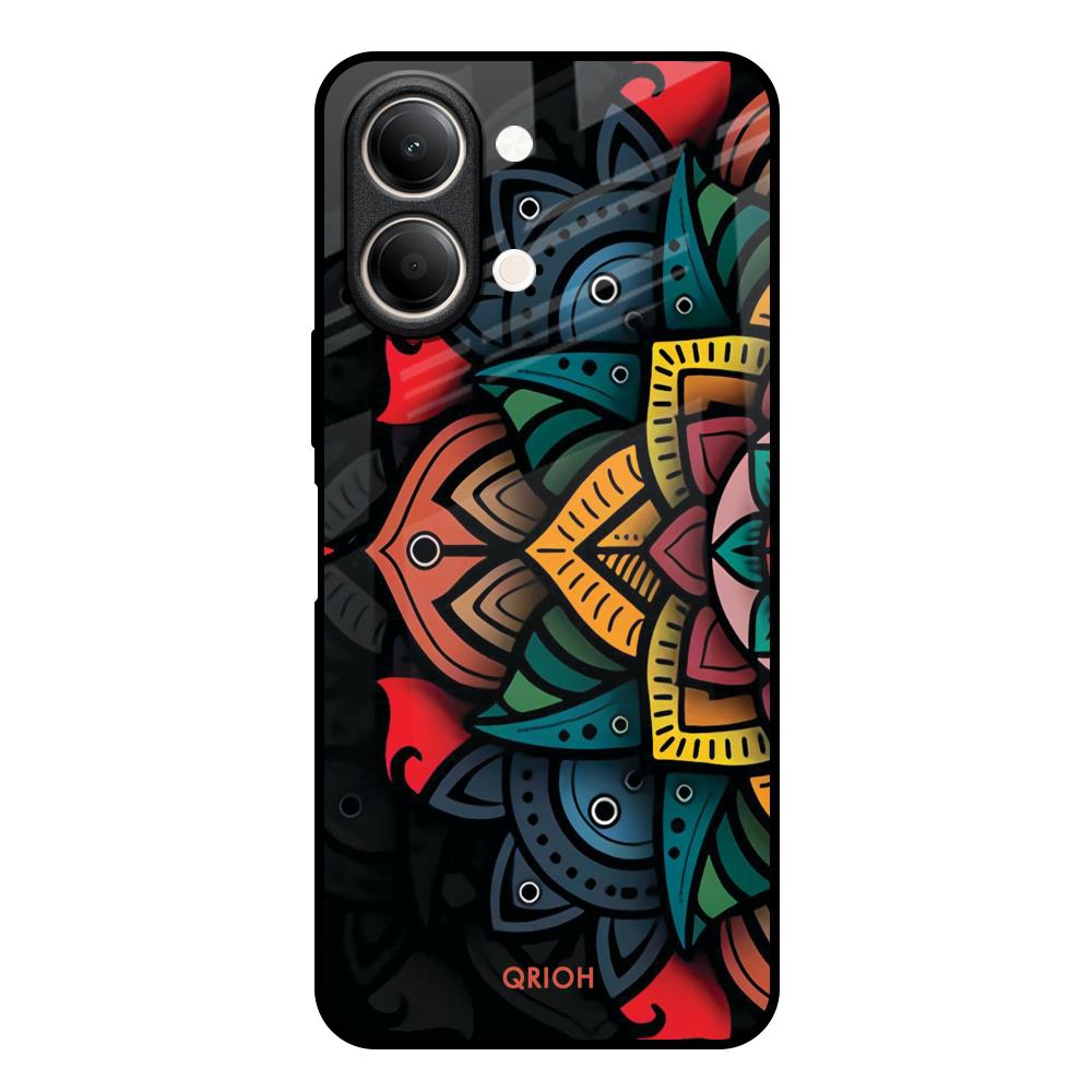 Retro Gorgeous Flower Vivo Y21 5G Glass Back Cover Online
