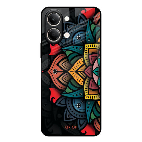 Retro Gorgeous Flower Vivo Y21 5G Glass Back Cover Online