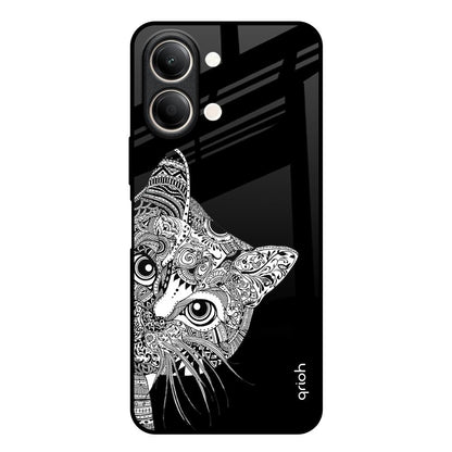 Kitten Mandala Vivo Y21 5G Glass Back Cover Online