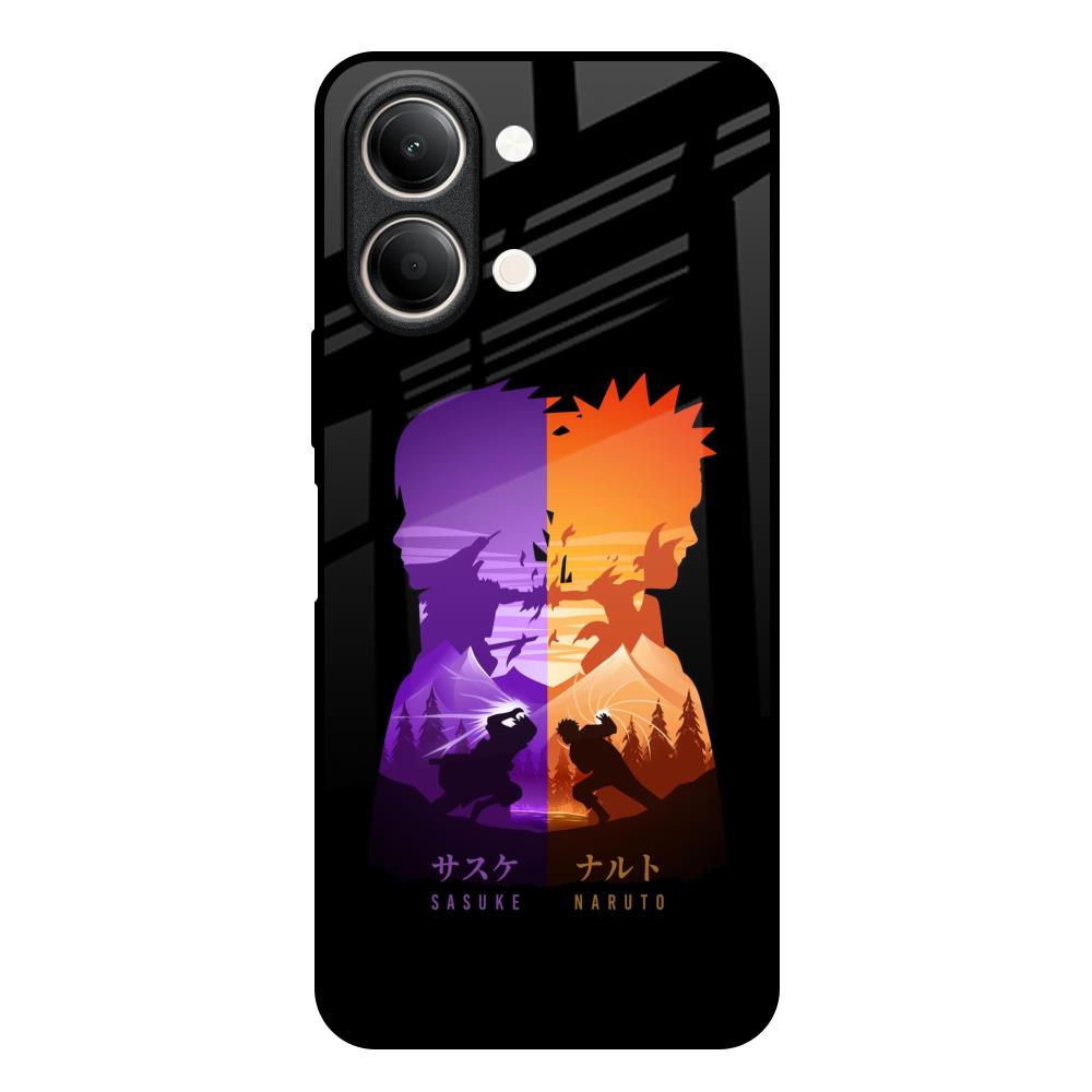 Minimalist Anime Vivo Y21 5G Glass Back Cover Online
