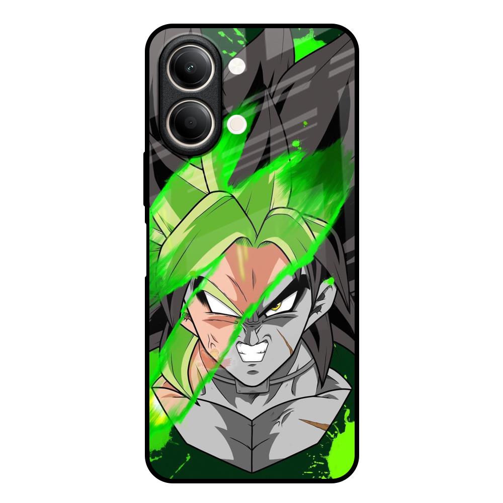 Anime Green Splash Vivo Y21 5G Glass Back Cover Online