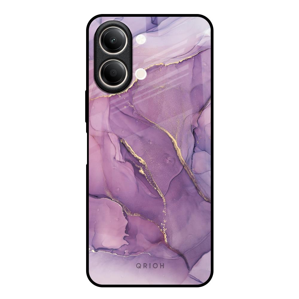 Purple Gold Marble Vivo Y21 5G Glass Back Cover Online