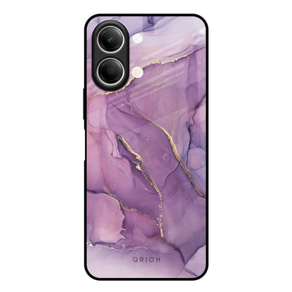 Purple Gold Marble Vivo Y21 5G Glass Back Cover Online