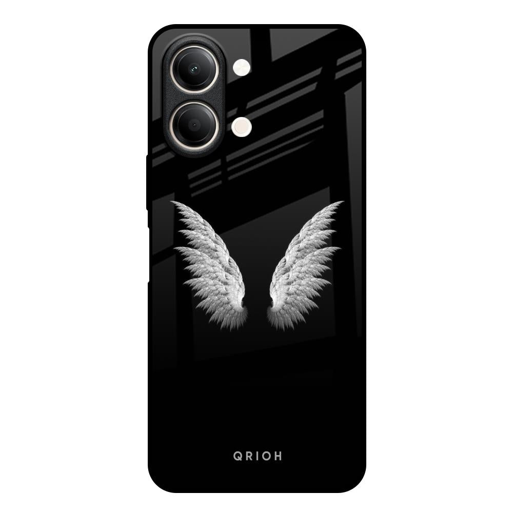 White Angel Wings Vivo Y21 5G Glass Back Cover Online