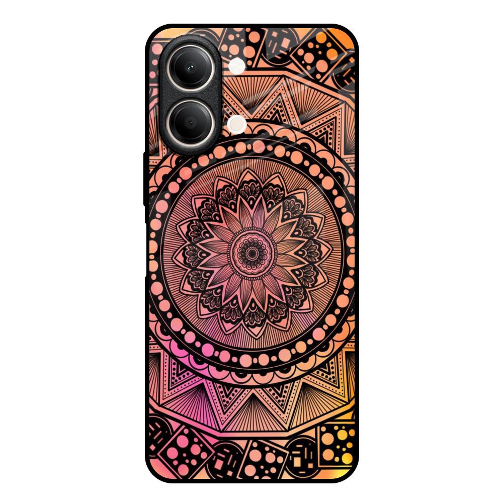 Floral Mandala Vivo Y21 5G Glass Back Cover Online