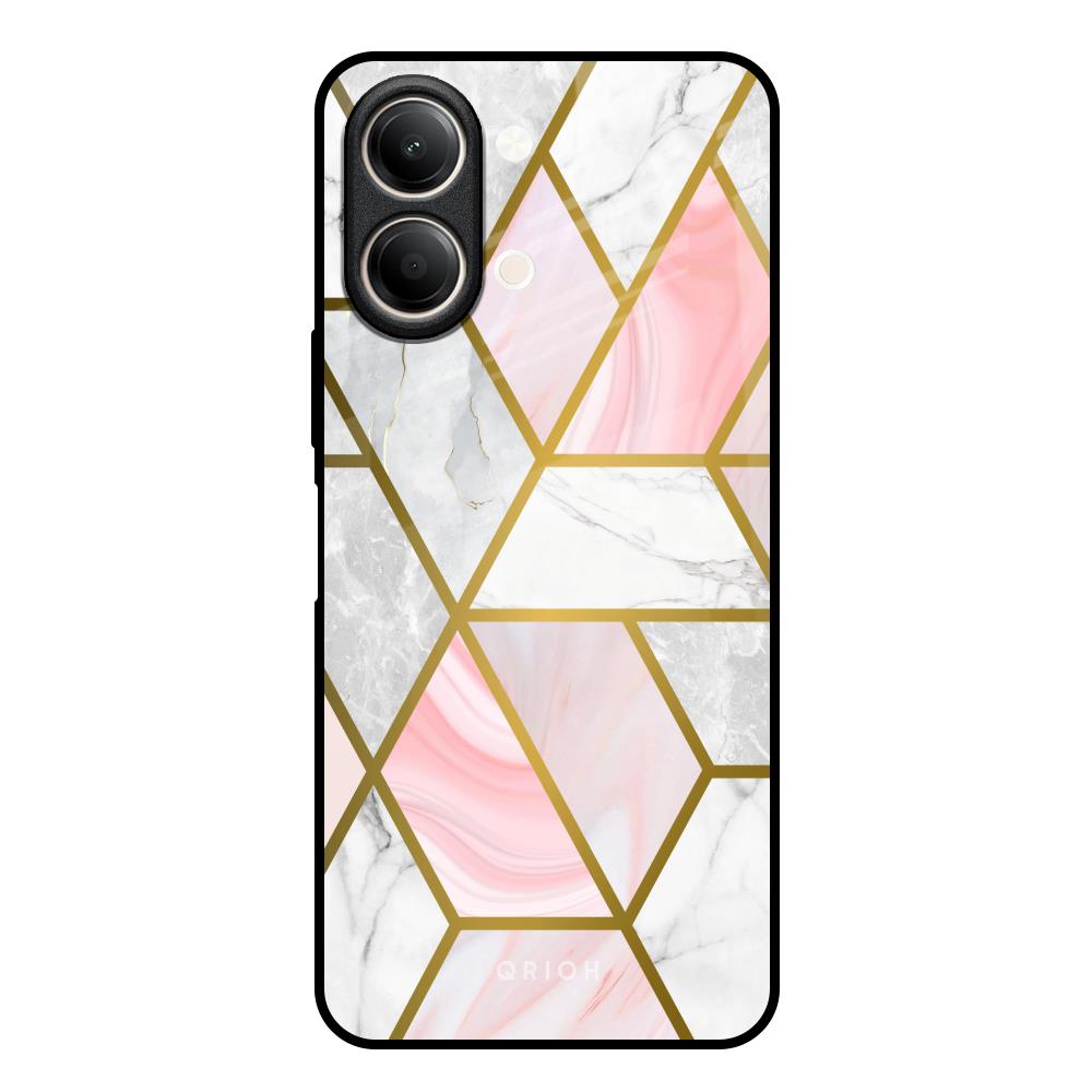 Geometrical Marble Vivo Y21 5G Glass Back Cover Online