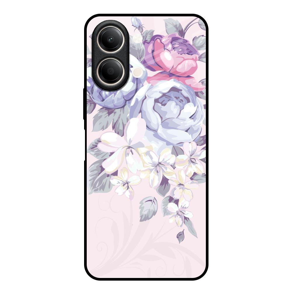 Elegant Floral Vivo Y21 5G Glass Back Cover Online