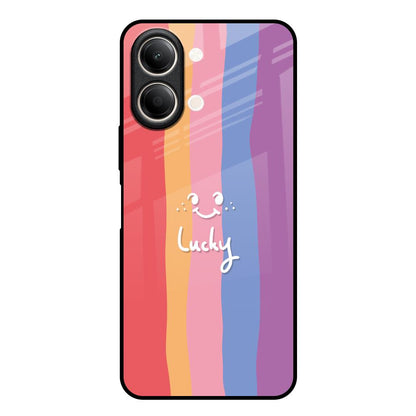 Lucky Abstract Vivo Y21 5G Glass Back Cover Online