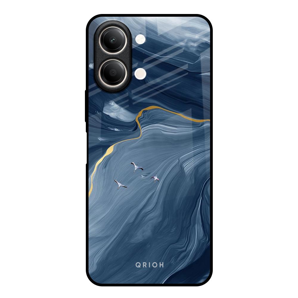 Deep Ocean Marble Vivo Y21 5G Glass Back Cover Online
