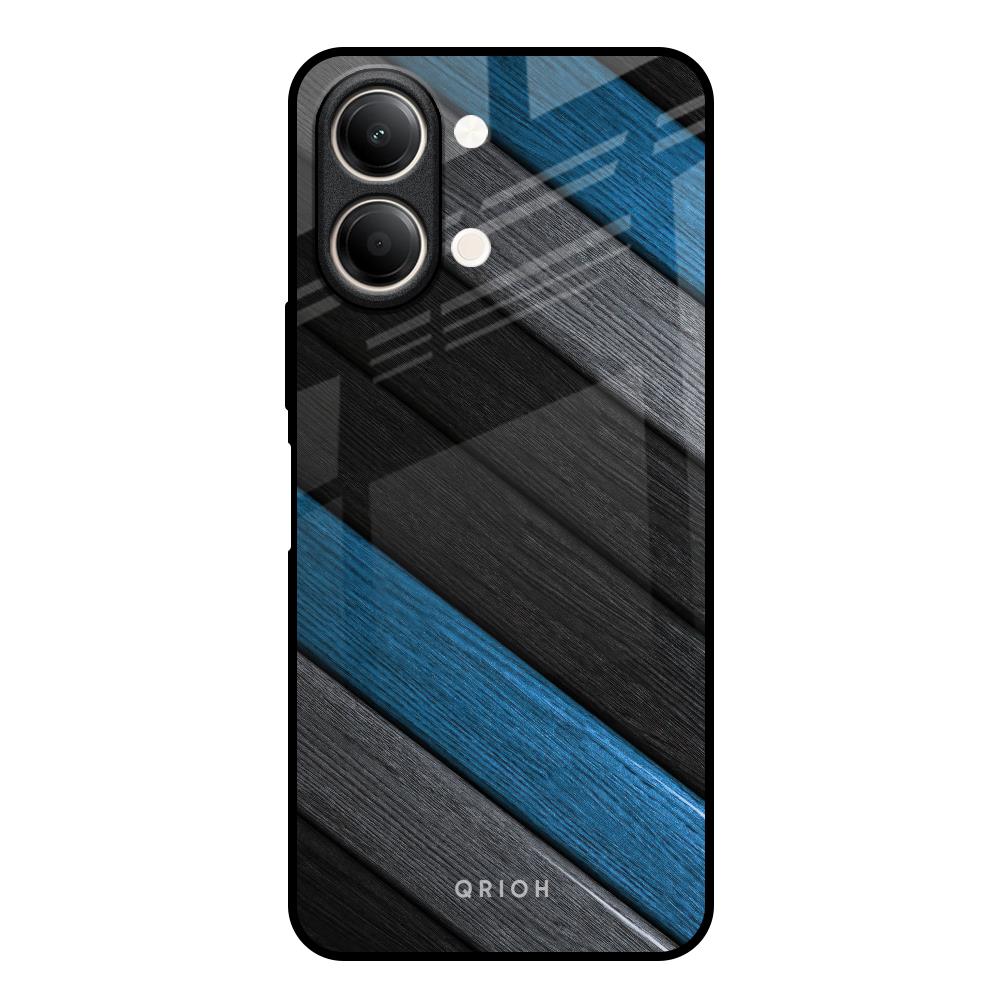 Multicolor Wooden Effect Vivo Y21 5G Glass Back Cover Online