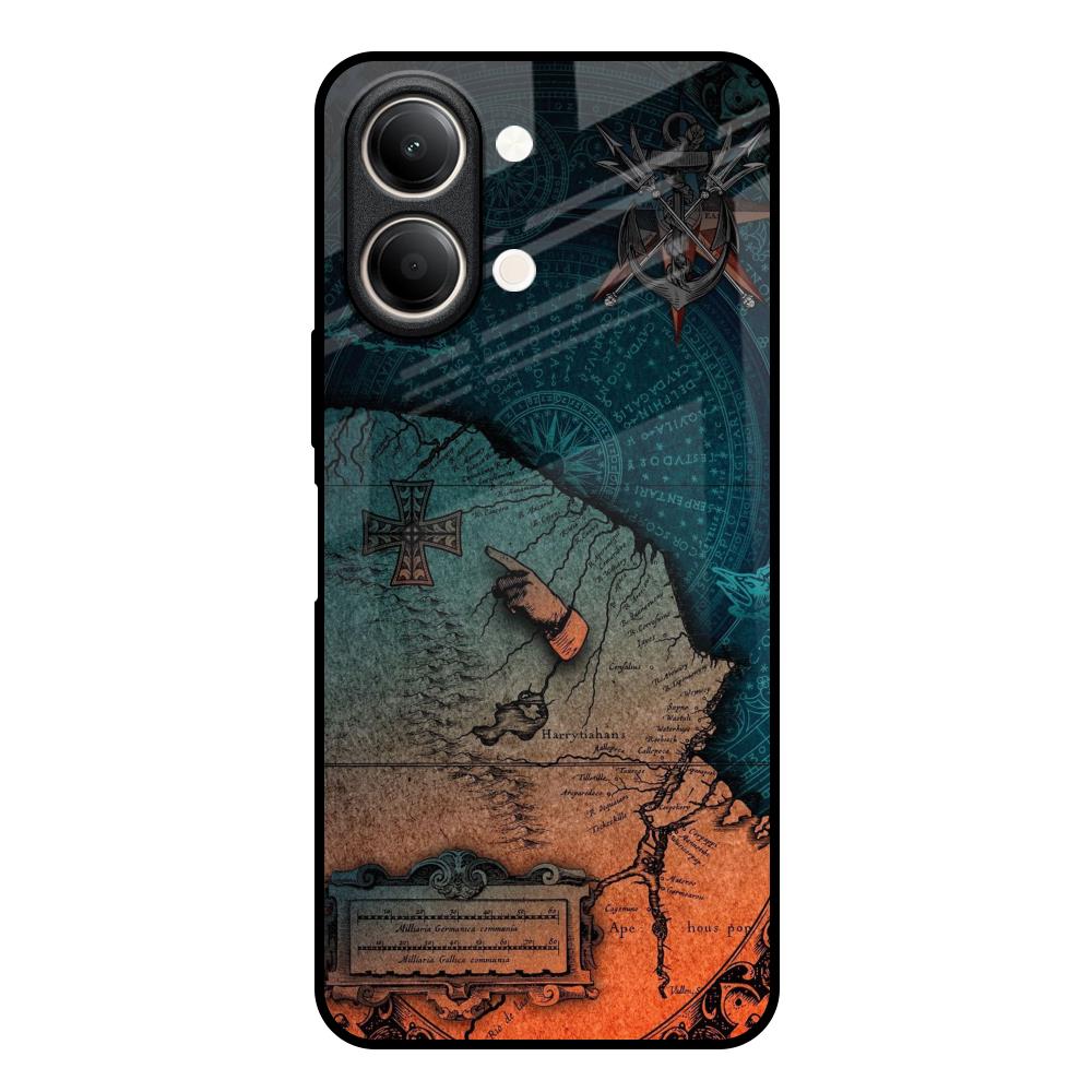 Geographical Map Vivo Y21 5G Glass Back Cover Online
