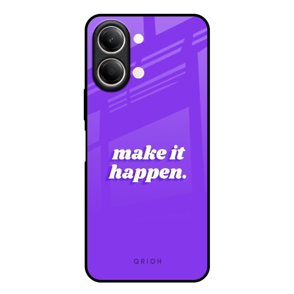 Make it Happen Vivo Y21 5G Glass Back Cover Online