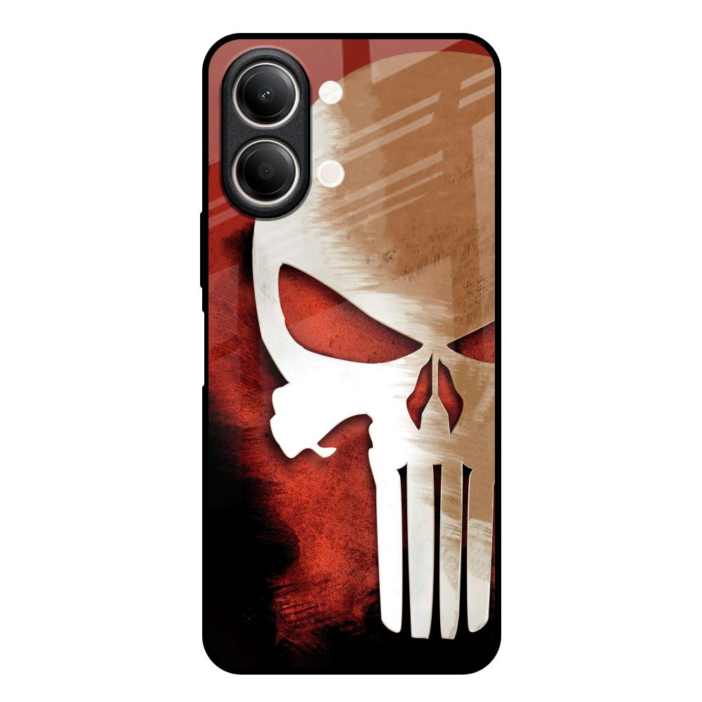 Red Skull Vivo Y21 5G Glass Back Cover Online