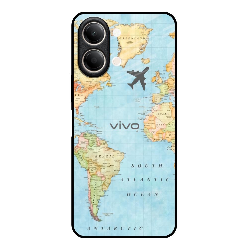 Fly Around The World Vivo Y21 5G Glass Back Cover Online
