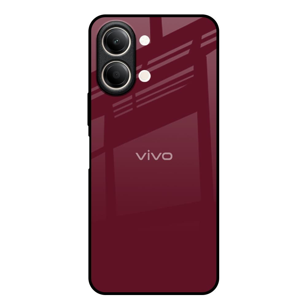 Classic Burgundy Vivo Y21 5G Glass Back Cover Online