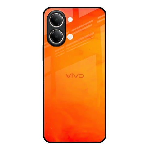 Tangy Orange Vivo Y21 5G Glass Back Cover Online