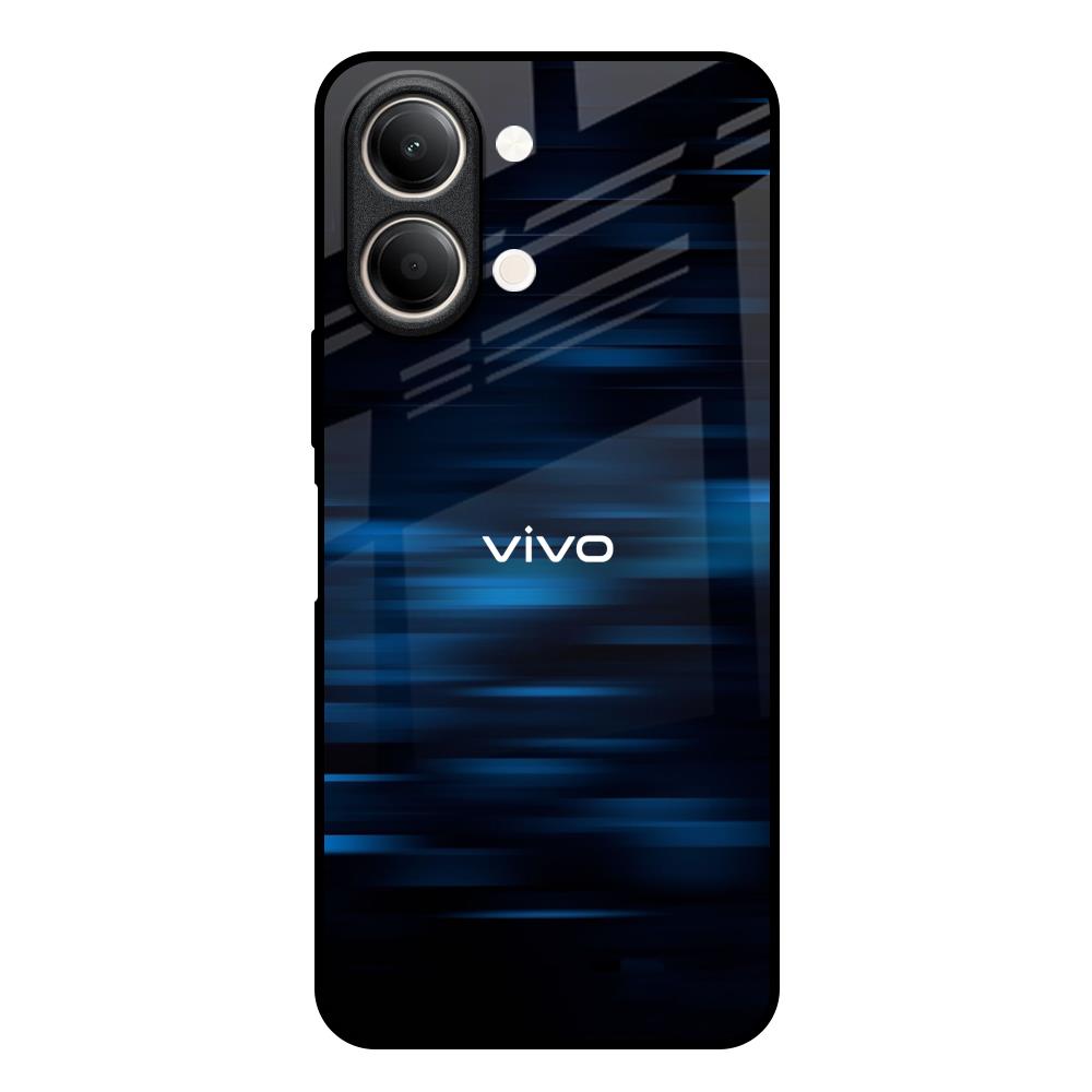 Blue Rough Abstract Vivo Y21 5G Glass Back Cover Online