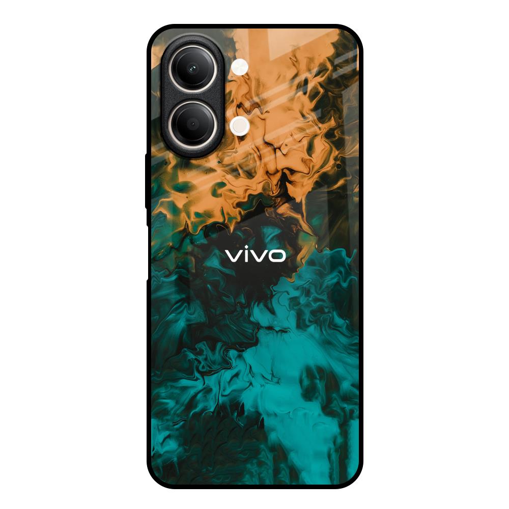 Watercolor Wave Vivo Y21 5G Glass Back Cover Online