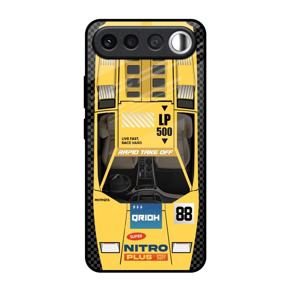 Yellow Racing Car Realme 16 5G Glass Back Cover Online