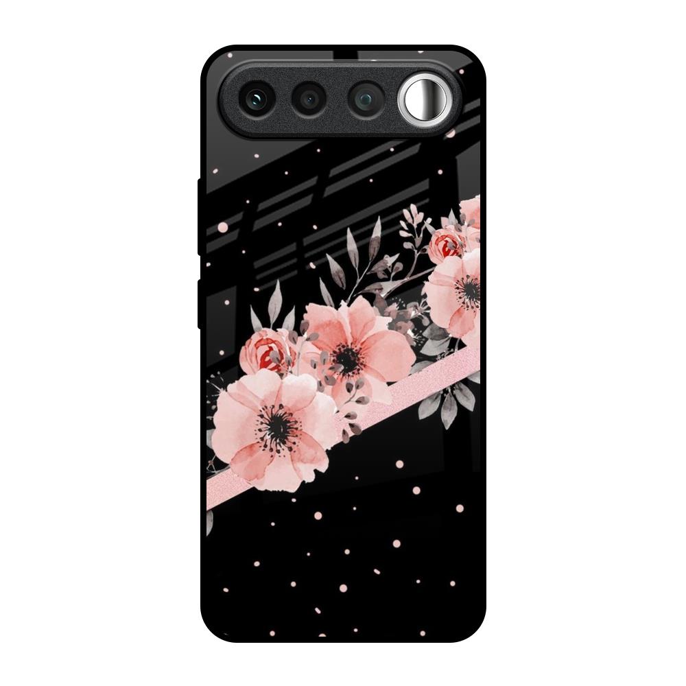 Floral Black Band Realme 16 5G Glass Back Cover Online