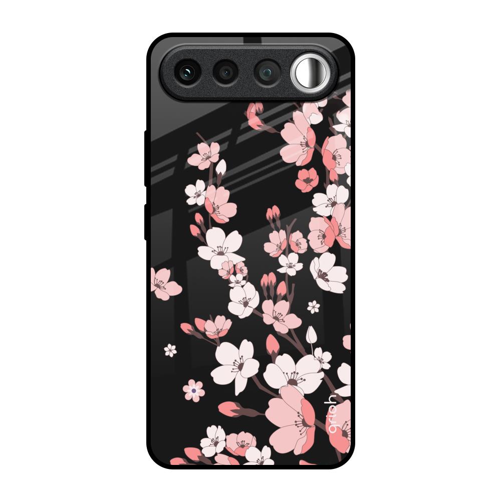 Black Cherry Blossom Realme 16 5G Glass Back Cover Online