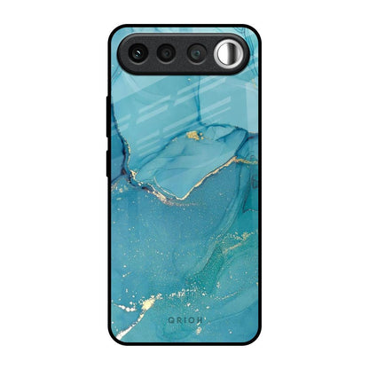 Blue Golden Glitter Realme 16 5G Glass Back Cover Online