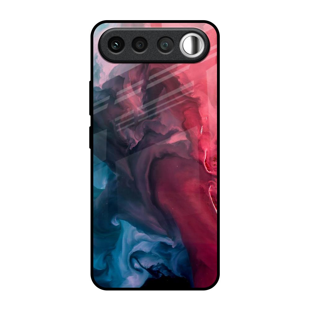 Blue & Red Smoke Realme 16 5G Glass Back Cover Online