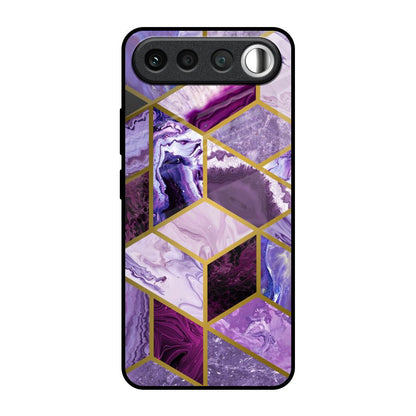 Purple Rhombus Marble Realme 16 5G Glass Back Cover Online