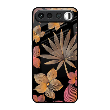Lines Pattern Flowers Realme 16 5G Glass Back Cover Online