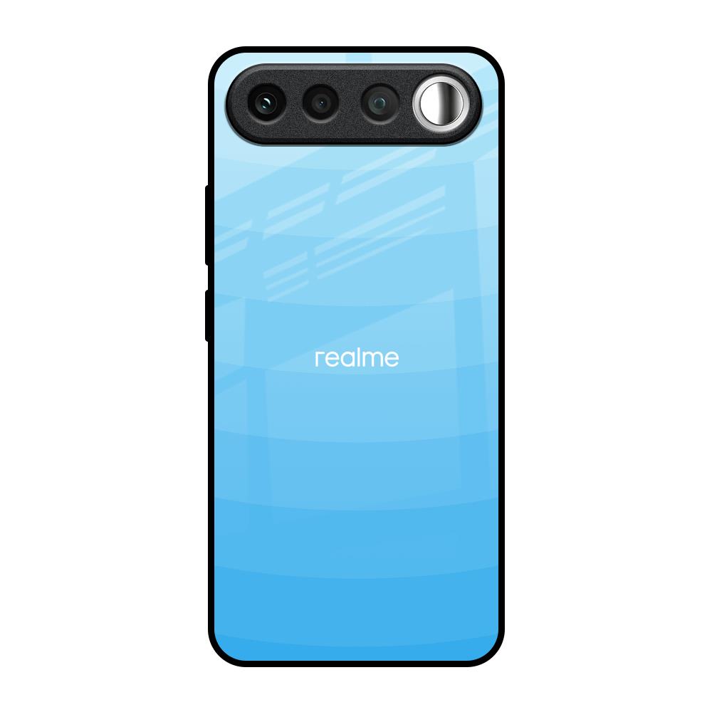 Wavy Blue Pattern Realme 16 5G Glass Back Cover Online