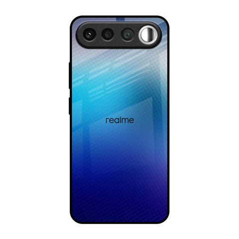 Blue Rhombus Pattern Realme 16 5G Glass Back Cover Online