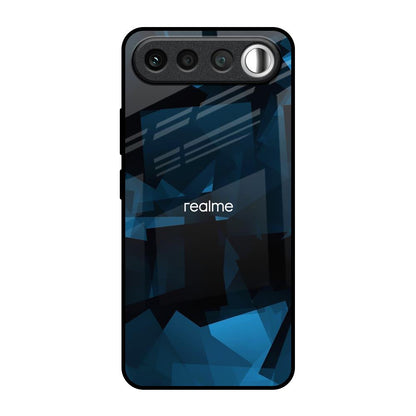 Polygonal Blue Box Realme 16 5G Glass Back Cover Online