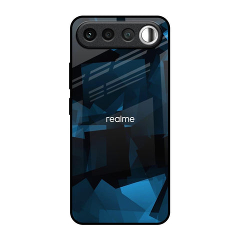 Polygonal Blue Box Realme 16 5G Glass Back Cover Online