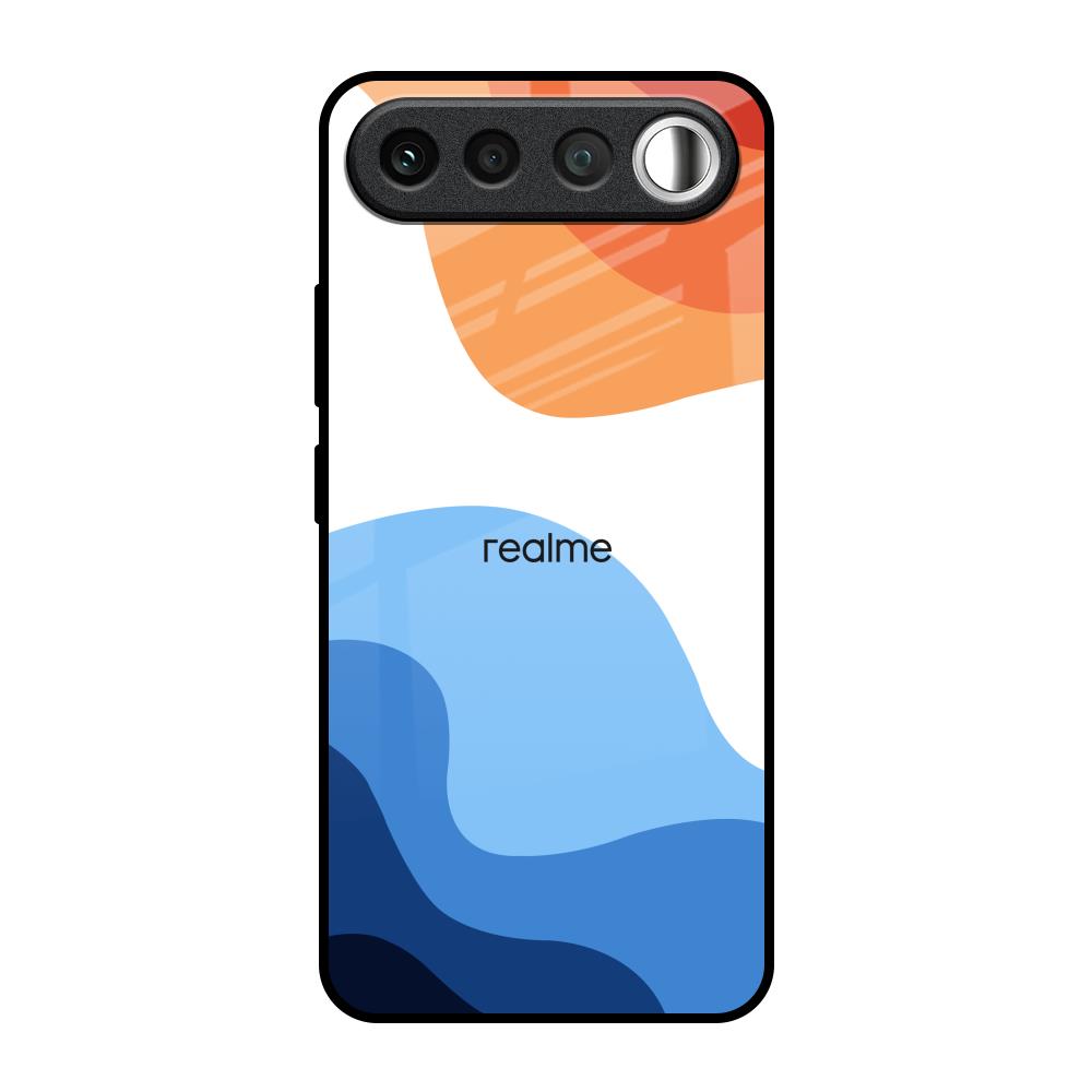 Wavy Color Pattern Realme 16 5G Glass Back Cover Online
