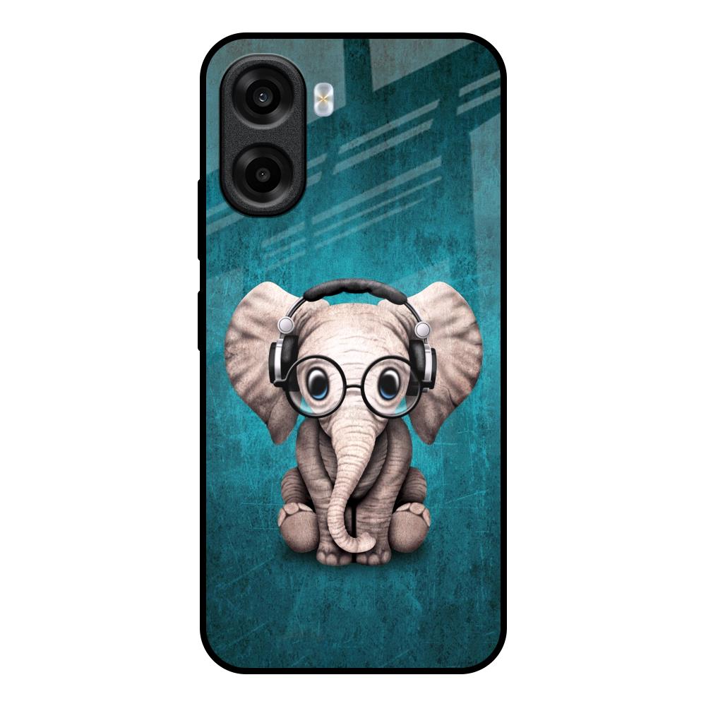 Adorable Baby Elephant OPPO K14x 5G Glass Back Cover Online