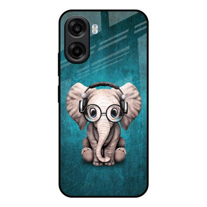 Adorable Baby Elephant OPPO K14x 5G Glass Back Cover Online