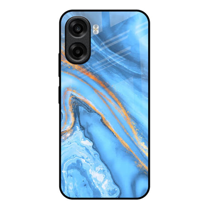 Vibrant Blue Marble OPPO K14x 5G Glass Back Cover Online