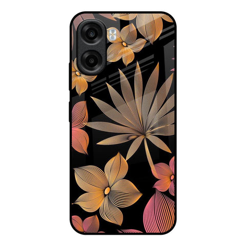 Lines Pattern Flowers OPPO K14x 5G Glass Back Cover Online