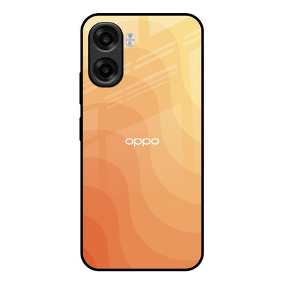 Orange Curve Pattern OPPO K14x 5G Glass Back Cover Online